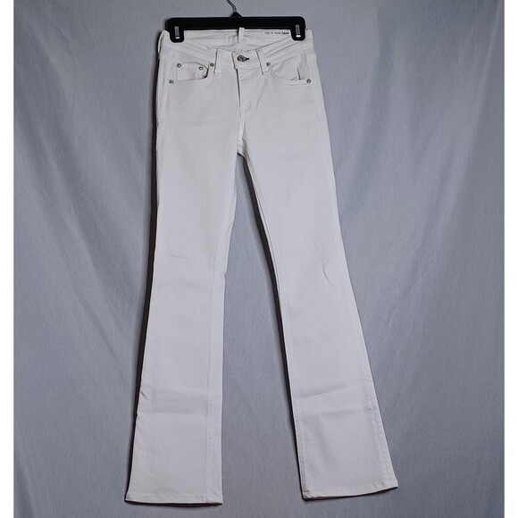 Rag & Bone Jeans Womens 25 White Bootcut Bright White Stretch Denim Pants - Picture 1 of 15